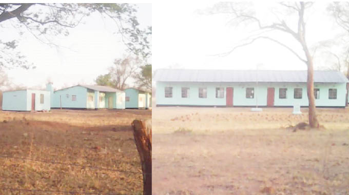 The deserted buildings at the affected school in Nkayi