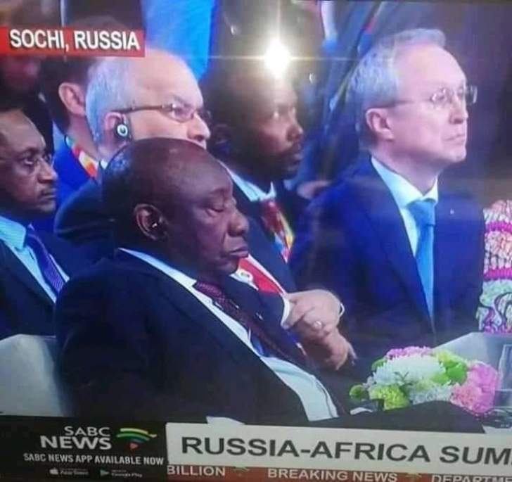 A picture of President Cyril Ramaphosa sleeping at the Russia-Africa summit held in Sochi has earned him more rebuke than praise, with some saying it was “wasteful expenditure” to send him to the gathering.