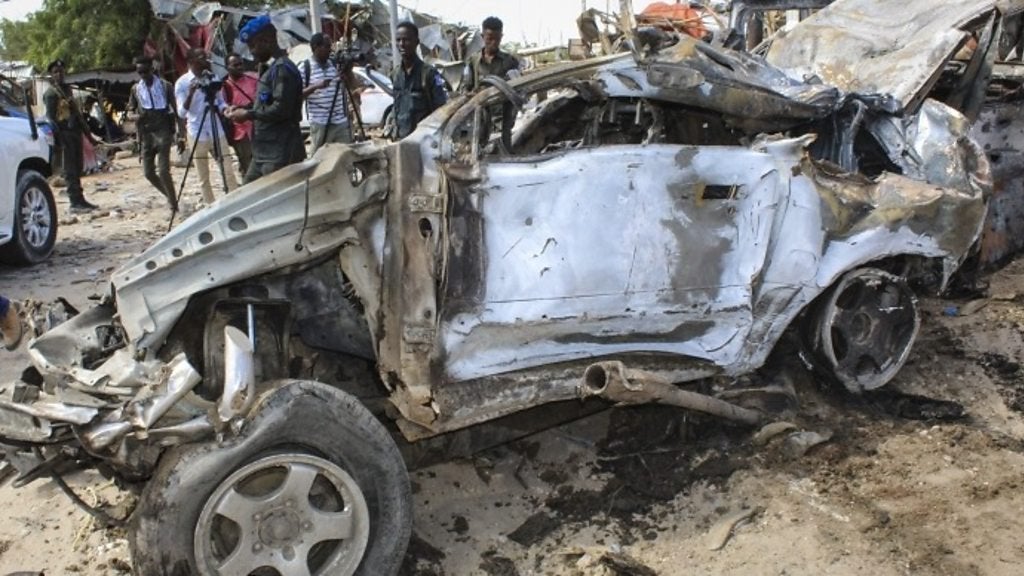 The aftermath of the blast in Mogadishu