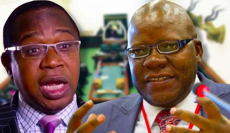 Finance Minister Mthuli Ncube and Tendai Biti, former Finance Minister in the coalition government of 2009-13.