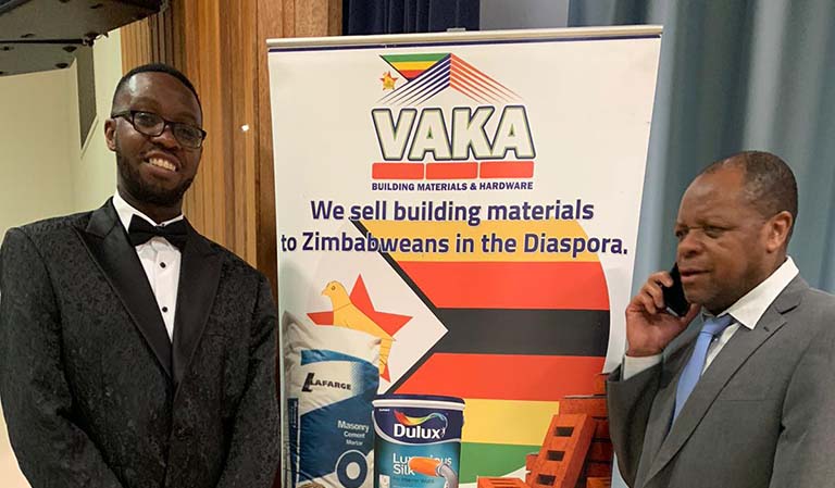 Tapiwa Kundoro (left) is the CEO of Vaka Building Materials and Hardware