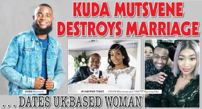 Gospel musician Kuda Mutsvene is still with his new wife despite being accused of wrecking a UK couple’s marriage
