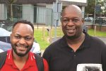 Move over Jorge Mendes, Mino Raiola . . . Make way for Zim’s new Super Agent Chamu Musanhu YOU’LL NEVER WALK ALONE . . . Former Dynamos defence stalwart Chamu Musanhu (right), who is now a fast-rising players intermediary based in Liverpool, England, enjoys the company of UK-based Zimbabwean sports journalist Albert Marufu