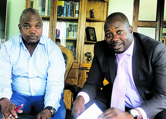 CAPS United shareholders, Farai Jere (right) and Nhamo Tutisani (left)