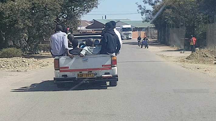 File picture of a pick-up truck driving through Thorngrove suburb in Bulawayo