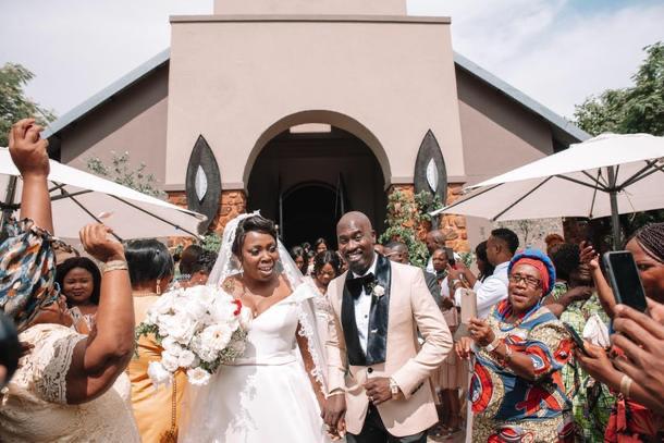 Nonhlanhla Soldaat and Hector Mkansi, dubbed the ‘KFC couple’, tied the knot on New Year’s Eve at Thaba Eco Hotel. Picture: Austin Malema