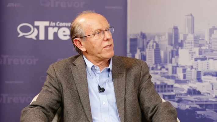 MDC Alliance treasurer-general David Coltart on the set of In Conversation with Trevor