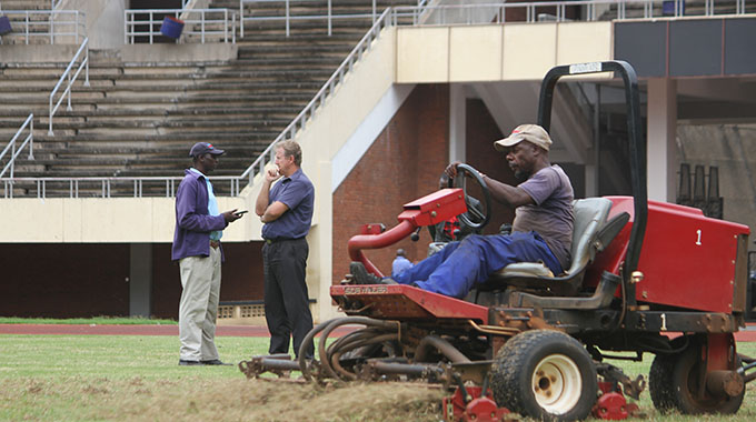 File picture of renovations at the National Sports Stadium in Harare - March 2020