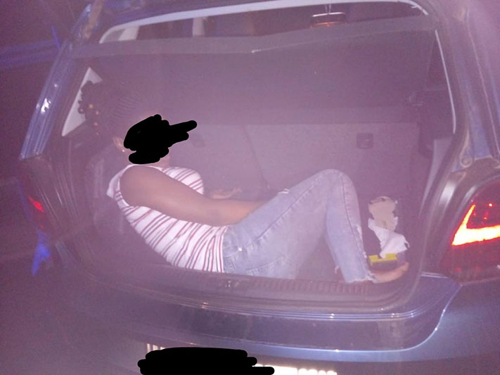 SA man arrested 'smuggling girlfriend' in car boot