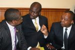 Govt desperate to force local currency on economy amid setbacks Permanent Secretary George Guvamatanga (centre) and Mthuli Ncube (left) and John Mangudya (right) (Picture by Open Parly)
