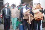 Supposedly ‘dead’ 14kg gold smuggler resurfaces, arrested $1 million gold theft suspects (front row) being led to a prison truck by guards after they were remanded in custody in Bulawayo yesterday
