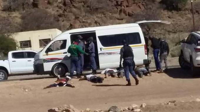 South Africa police arrest three suspected Zimbabweans and six South Africans after foiling an armed robbery in Atok, Limpopo province, last Friday