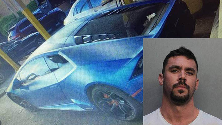 David T Hines was arrested and charged last week with bank fraud after he 'bought Lamborghini via claiming nearly $4m in COVID-19 relief loans'