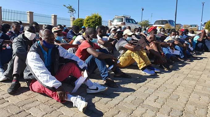The first batch of 169 which was deported from South Africa through Beitbridge border post today