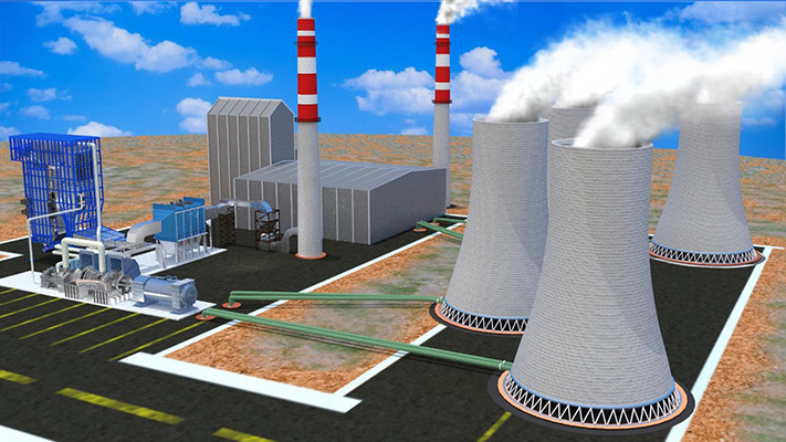 Illustration of a Thermal Power Plant