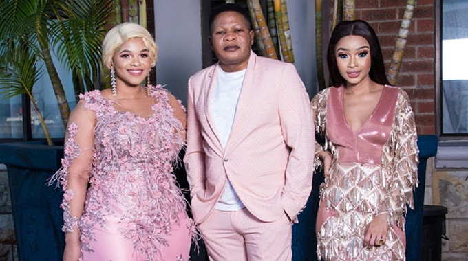 Businessman and polygamist Lucky Gumbi and his two wives who will appear in the new reality show The Gumbis starting in next month