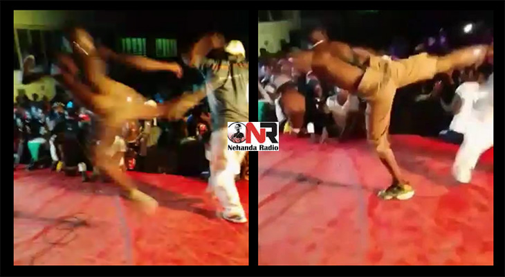 Jah Master slammed after unleashing flying kick at fan on stage