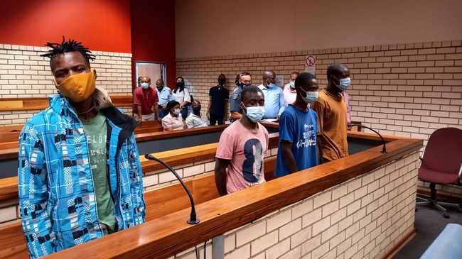 Four men appear in the Pretoria North Magistrate’s Court for allegedly terrorising motorists on R80 highway. Picture: James Mahlokwane