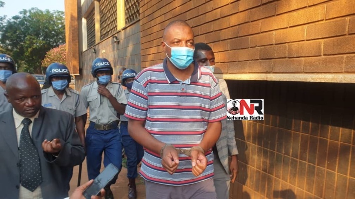 Hopewell Chin'ono arrives at the Harare Magistrates' Court in November 2020