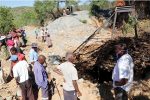 Six feared dead in mine collapse Distraught Esikhoveni villagers at the mine shaft that collapsed trapping six miners since Tuesday last week (Picture by Nkosizile Ndlovu)