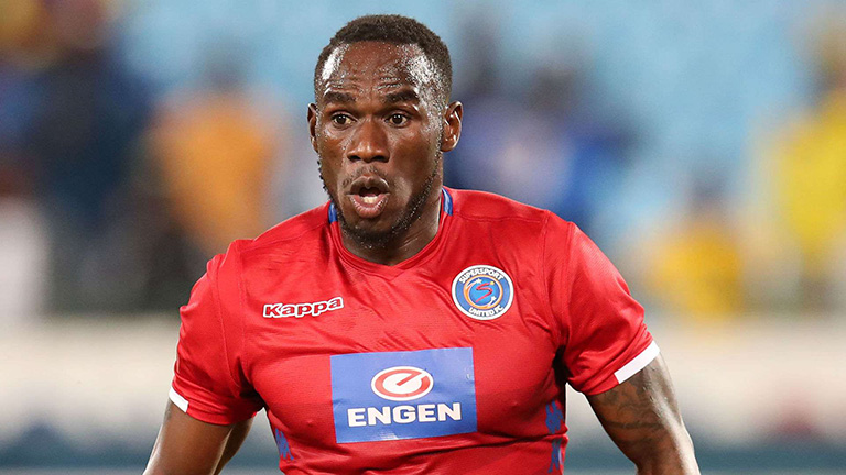 Zimbabwean defender — Onismor Bhasera playing for SuperSport United (Picture via Goal.com)