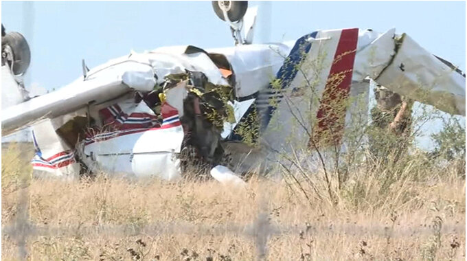 File picture of a plane crash in November 2020