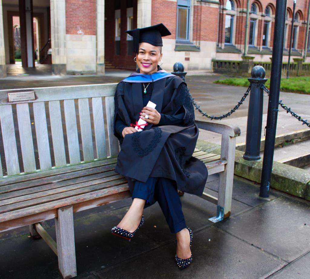 Prophetess Beverly Angel graduated with a Master of Science in Organisational and Business Psychology (MSc) from the University of Liverpool