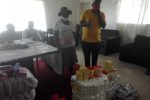 Diaspora Insurance in generous Christmas donation to Bulawayo Old People’s Home Ezra Sibanda (in yellow t-shirt) presenting the donation