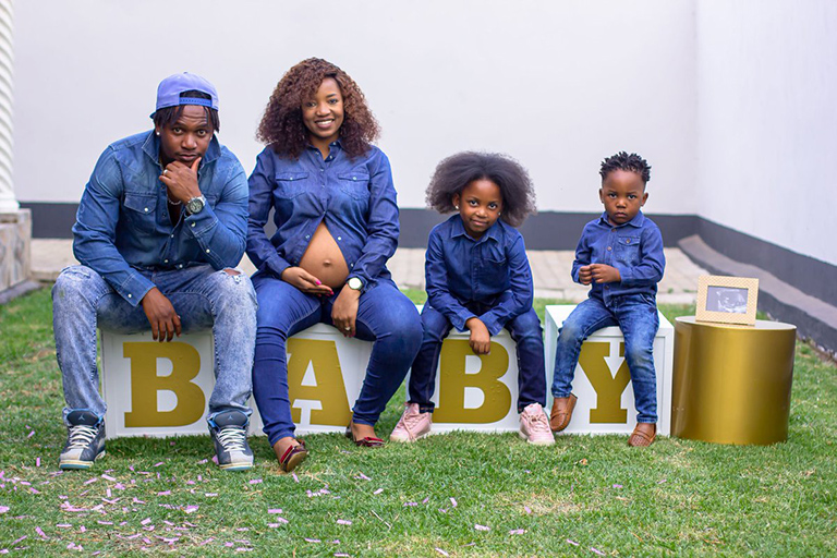 Cricketer Chamu Chibhabha and his young family. The Zimbabwe Chevrons’ skipper and his wife Natsai Dovi recently welcomed their third child.