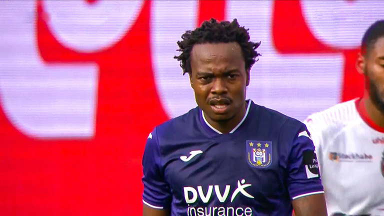 Percy Tau was on loan at Belgian giants Anderlecht from his parent club Brighton