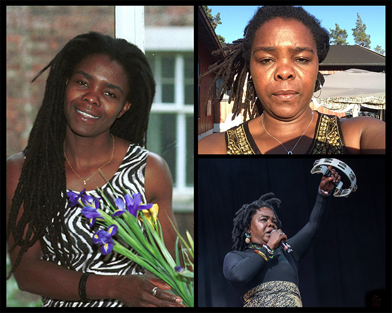 Busi Ncube pictured in Havercourt, London, October 2001 (Picture to the left by photographer695)