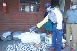 Bulawayo police in broncleer, mbanje drug bust Police exhibit the broncleer bottles