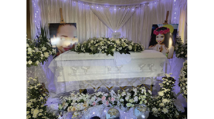The casket bearing Anne Nhira’