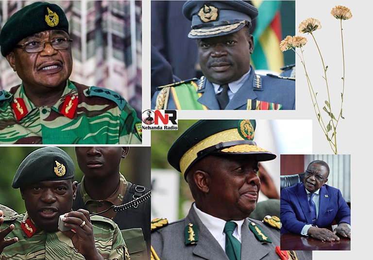 Vice President Constantino Chiwenga has expressed his sorrow over the recent death of several army generals including Perrance Shiri (right) Sibusiso Moyo (bottom left) and Paradzai Zimondi (bottom right)