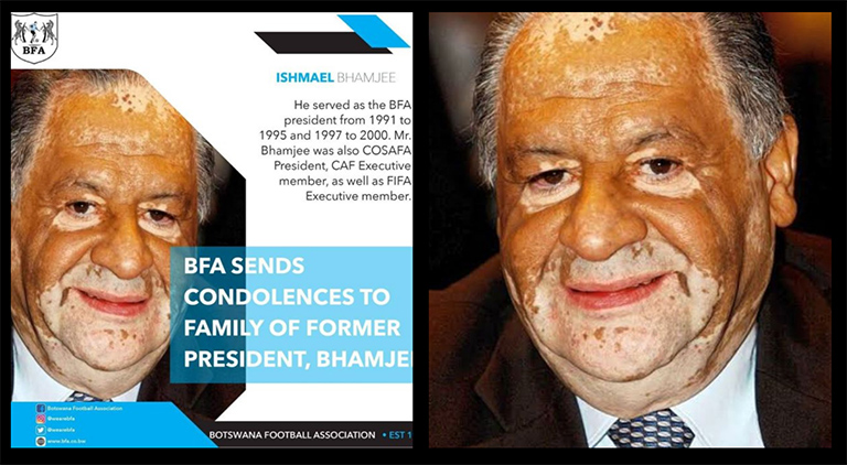 Legendary football administrator and former Botswana Football Association (BFA) president Ishmael Bhamjee died after contracting Covid-19