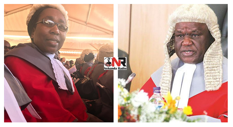 Justice Erica Ndewere and Chief Justice Luke Malaba