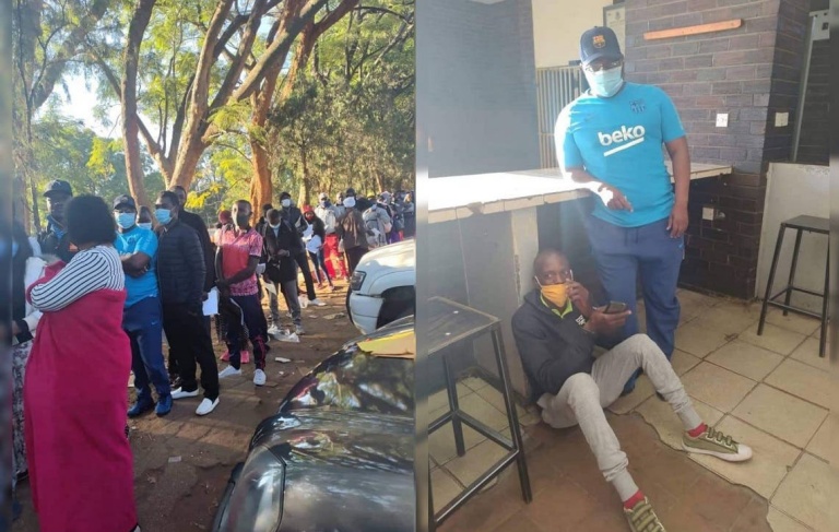 There was a bizarre accident at Makome Passport Offices on Thursday after Home Affairs Minister Kazembe Kazembe appeared incognito, disguised as a civilian and some guy sold him a place in the queue for US$ 30 "but he is now in the police holding cells."
