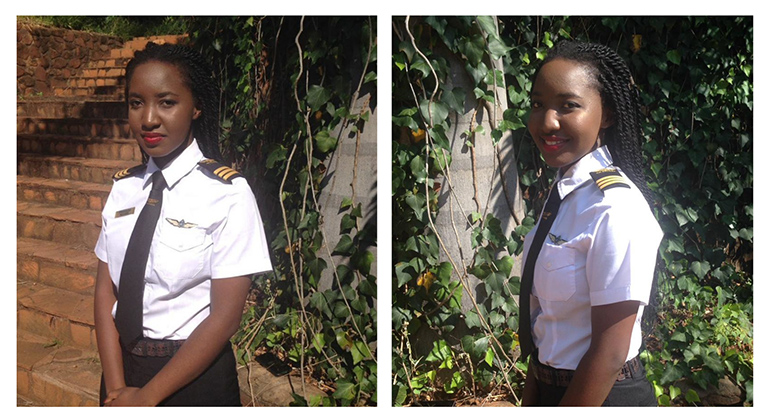Qualified commercial pilot Princess Nomqhele Ncube a 22-year-old, from Emhlabeni in Tsholotsho under Chief Tategulu.