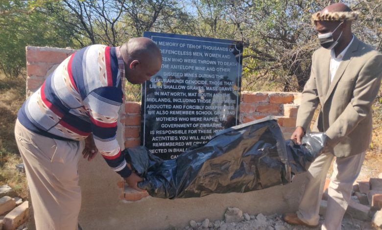 A Gukurahundi memorial plaque that was put up at Bhalagwe in Kezi on Tuesday by the group Ibhetshu LikaZulu has been stolen.