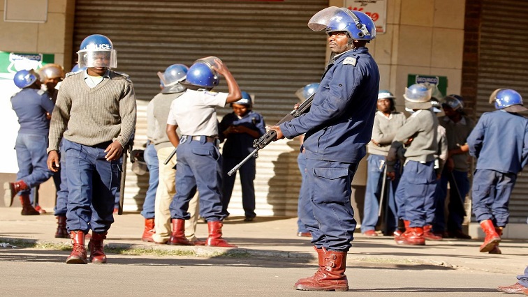 File picture of riot police in Zimbabwe