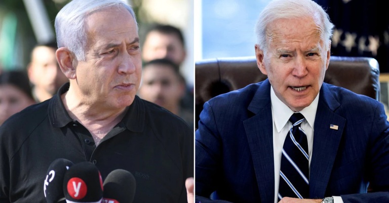 Israeli Prime Minister Benjamin Netanyahu and US President Joe Biden