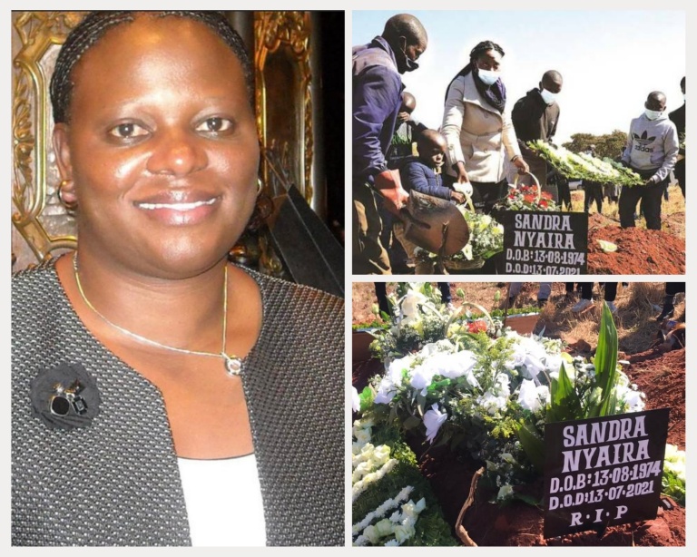 Veteran journalist Sandra Nyaira, who succumbed to Covid-19 was laid to rest at the Warren Hills Cemetery in Harare