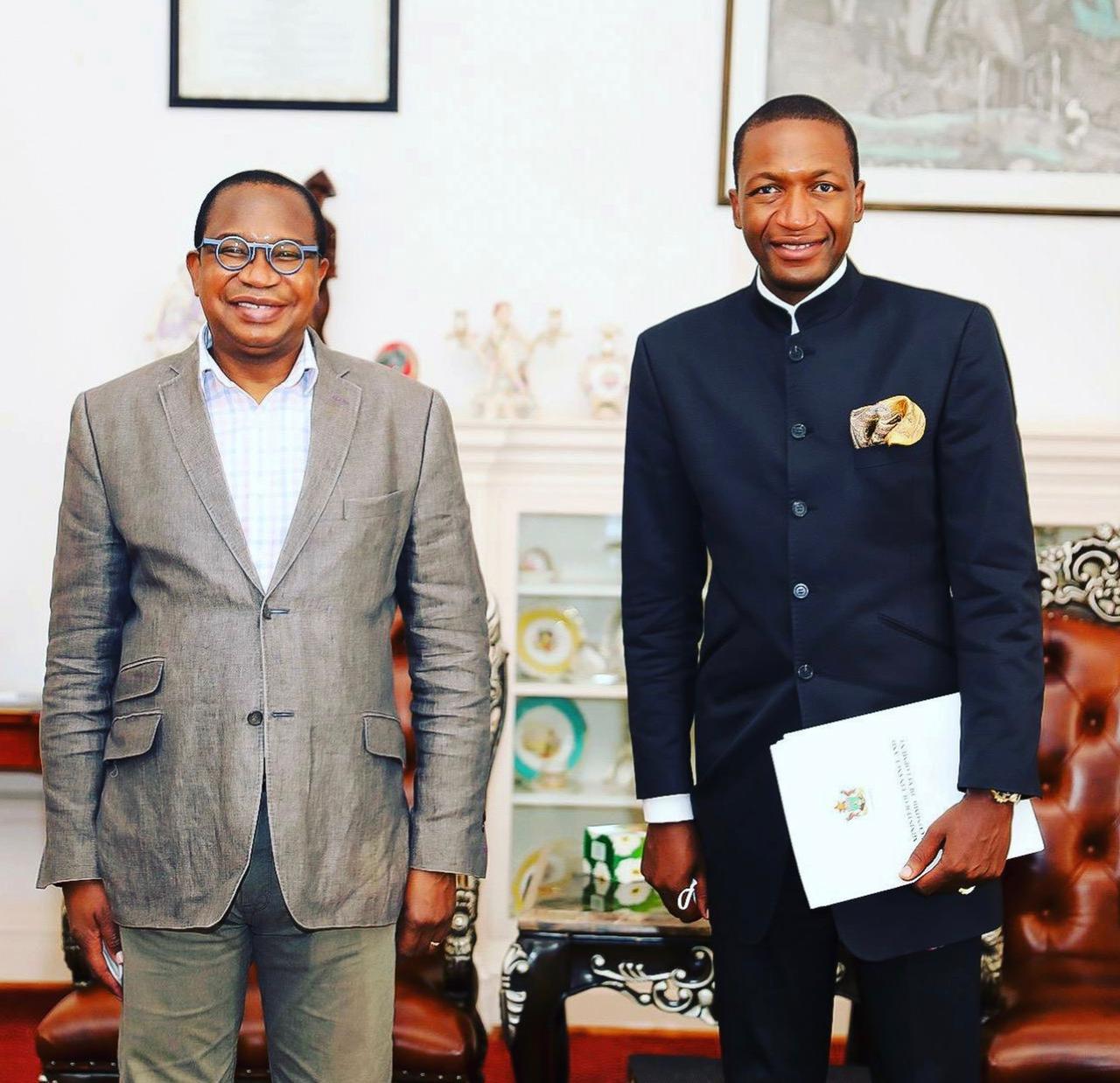 Finance Minister Mthuli Ncube and Prophet Uebert Angel