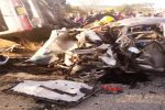 4 more horror crash victims identified The wreckage of the Toyota Granvia and Toyota Wish that collided head-on along Masvingo-Zvishavane Road yesterday afternoon