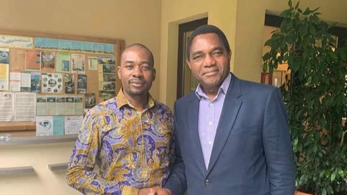 Nelson Chamisa and Hakainde Hichilema