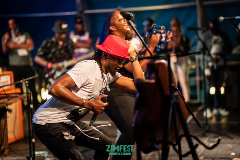 Jah Prayzah performing at Zimfest Live 2021