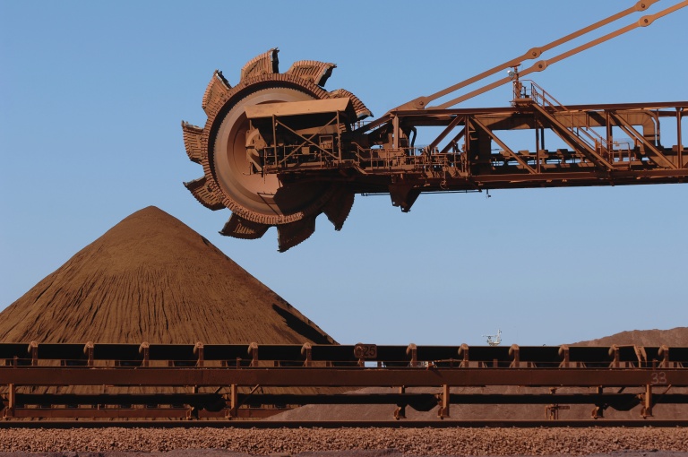 File picture of iron ore stockpile
