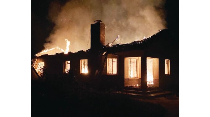 The house in Chipinge that was burnt during a domestic dispute.