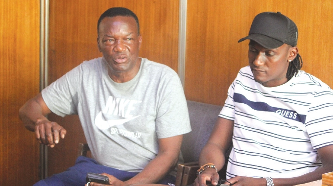 MEN ON A MISSION . . . Former CAPS United star, Size Torindo (left), is set to launch his YK Galaxy Soccer Academy – Zimbabwe, this weekend, in which his son, Dillon, will be a major figure