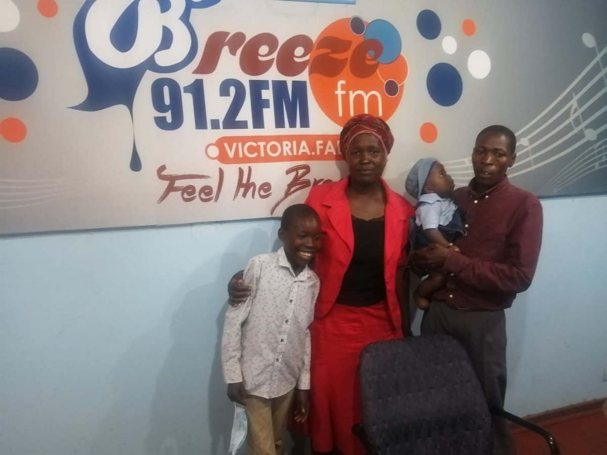 Andrea the Vocalist at his first radio interview with Breeze FM in Victoria Falls